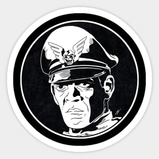 BISON - Street Fighter (Circle Black and White) Sticker